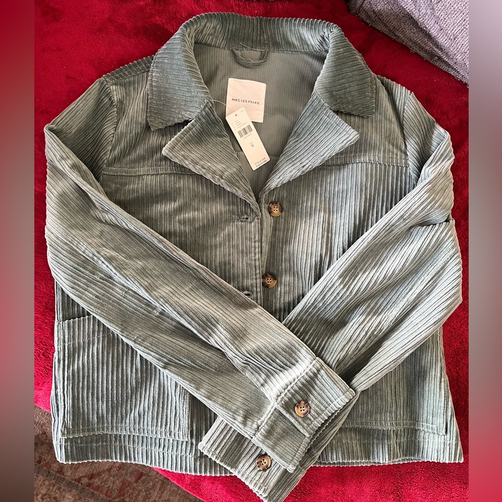 NWT Avec Les Filles green corduroy jacket. Purchased at Anthropologie.